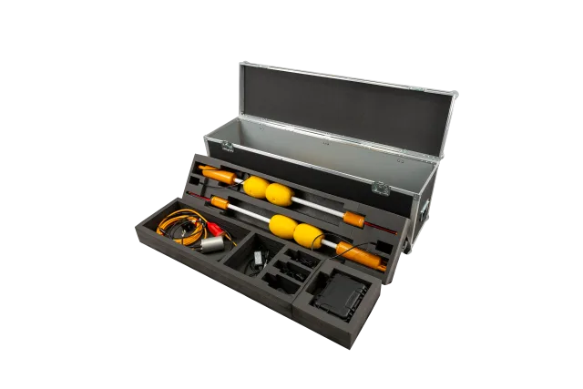 EchoTrace system kit in a transport case