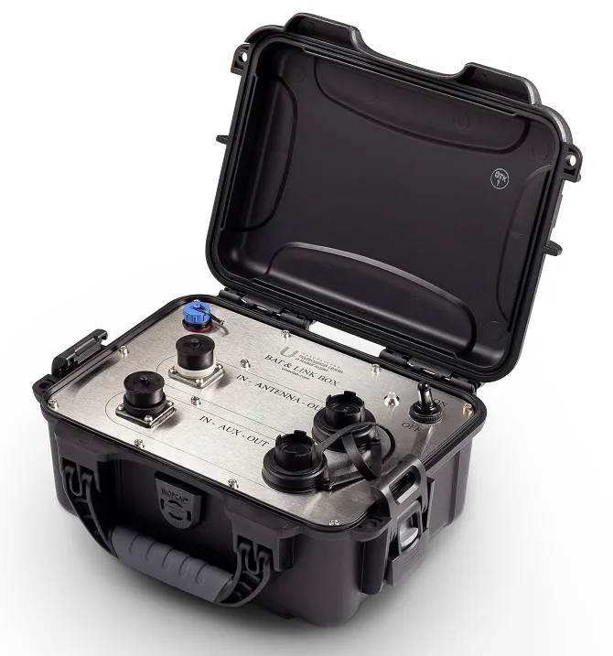 VigilArc Deck power supply and linking station in its case
